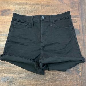 Madewell black high waist shorts